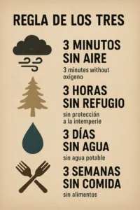regla de 3 de supervivencia