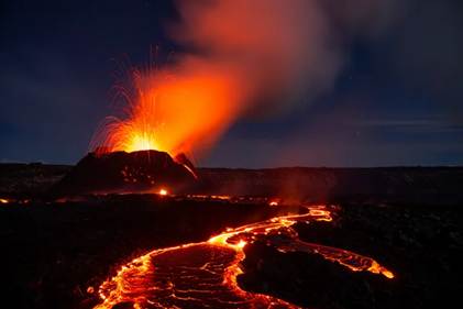 Erupción volcánica en Hawáil