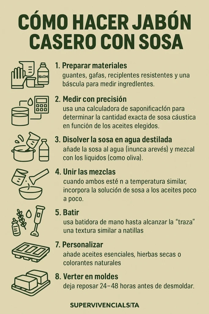 Cómo hacer jabón casero con sosa