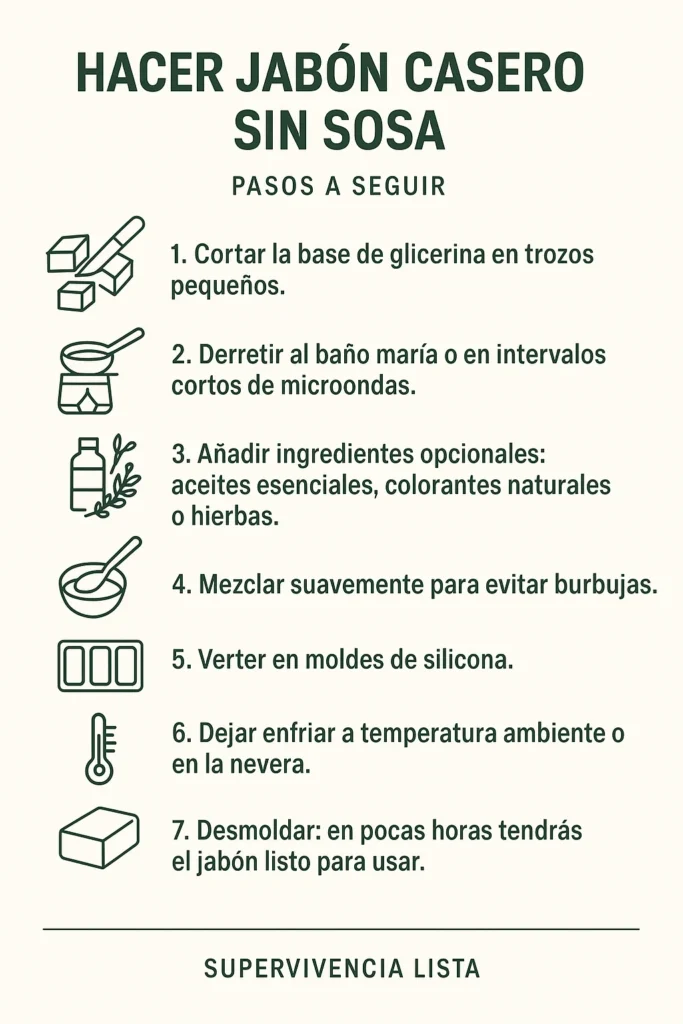 Cómo hacer jabón casero sin sosa (con glicerina)