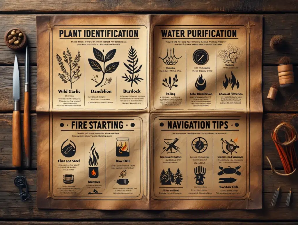 Tabla con IA que refleja lo necesario para la supervivencia