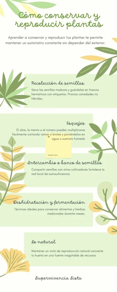 Cómo conservar y reproducir plantas de supervivencia