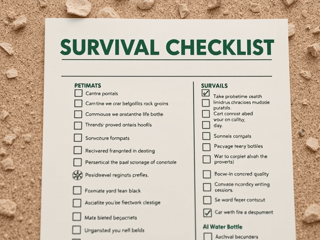 checklist y descargables de supervivencia Lista