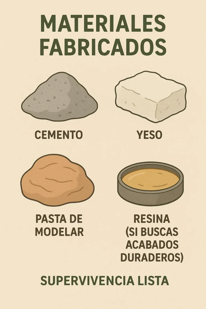 infografía sobre materiales fabricados para crear macetas artesanales
