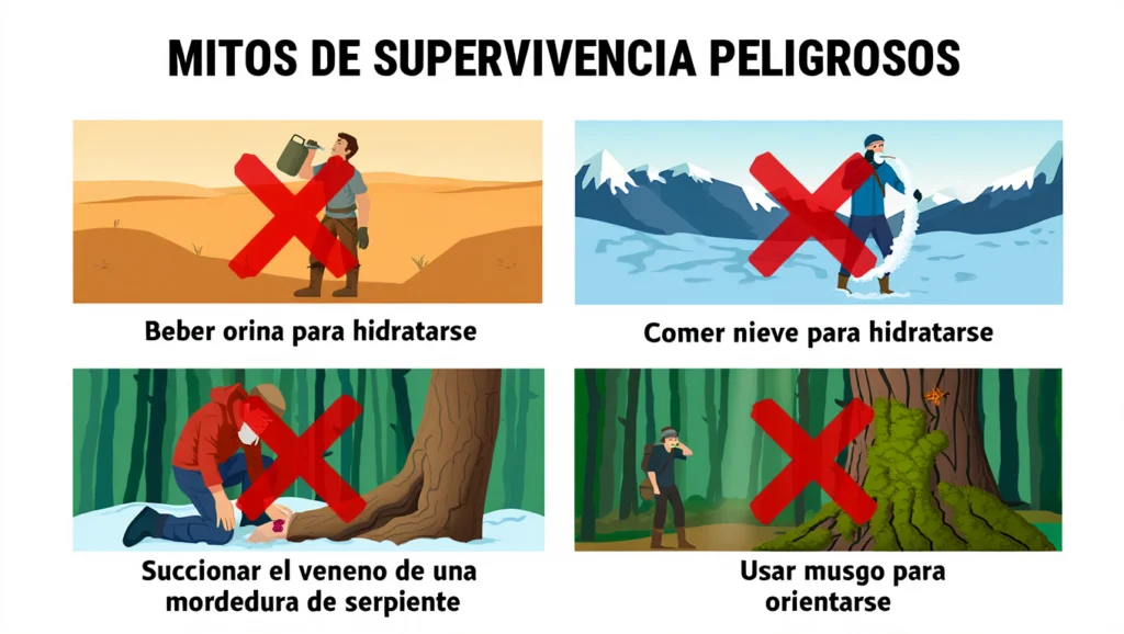 Mitos de supervivencia que pueden poner en peligro tu vida