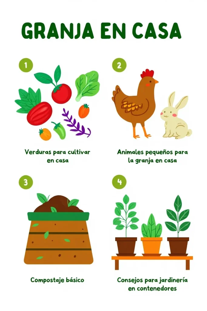 infografía para granja en casa