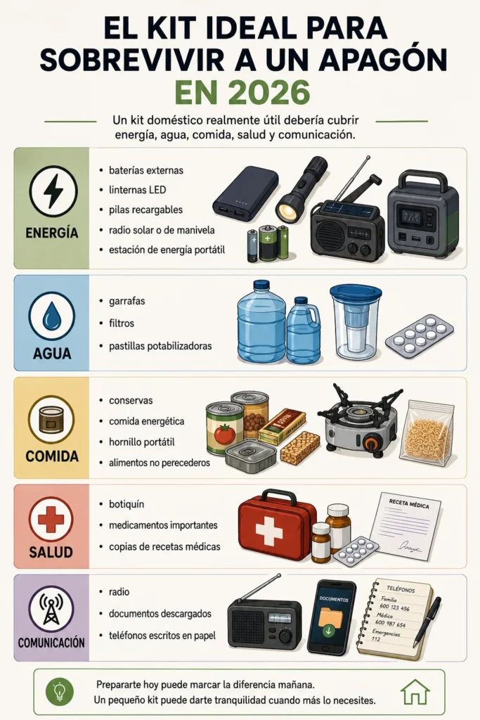 kit ideal para sobrevivir a un apagón eléctrico en 2026