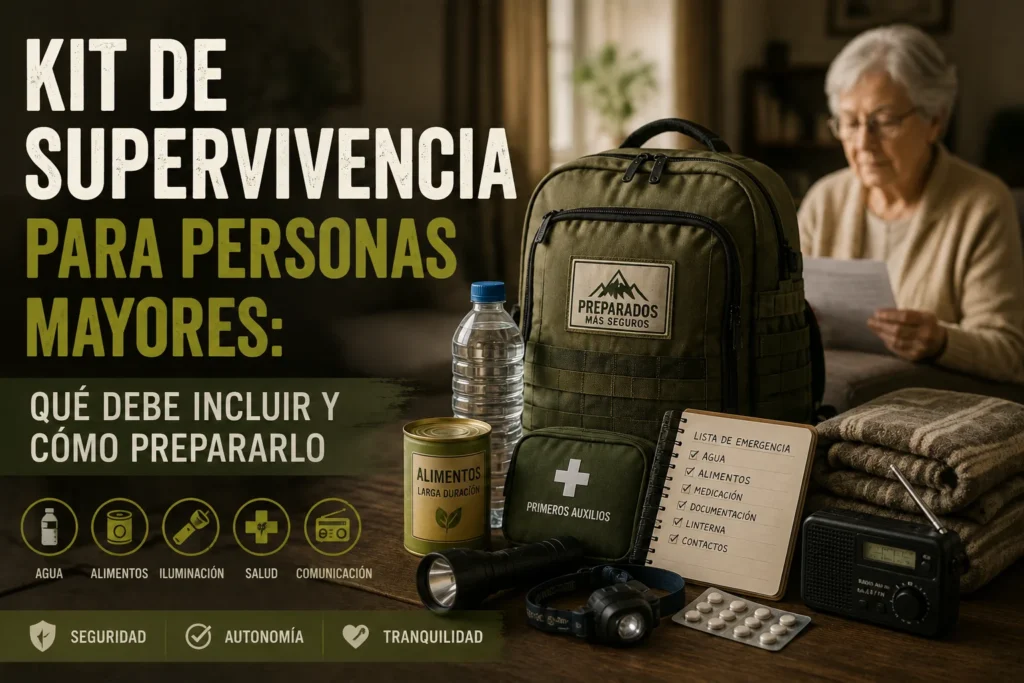 Kit de supervivencia para personas mayores: qué debe incluir y cómo prepararlo