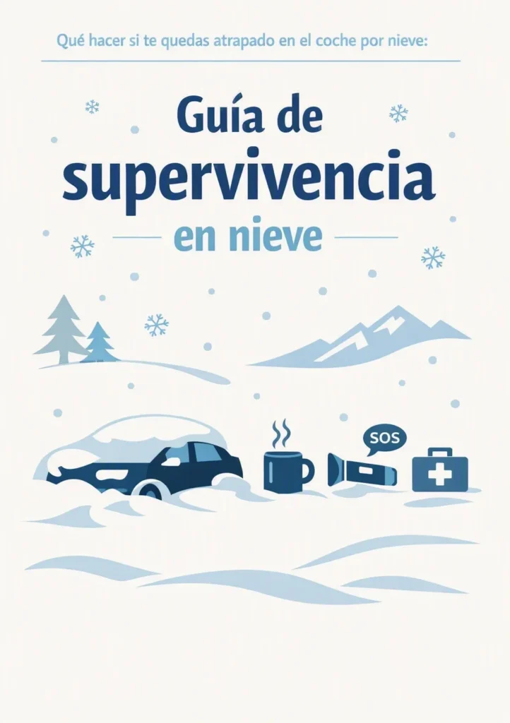 Qué hacer si te quedas atrapado en el coche por nieve: guía de supervivencia